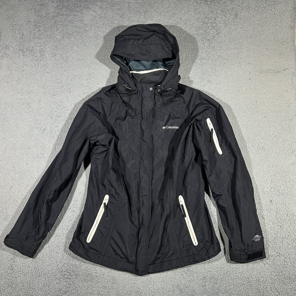 Columbia Omni Tech Women's Medium Interchange Jacket Black Ski Outdoor #3788